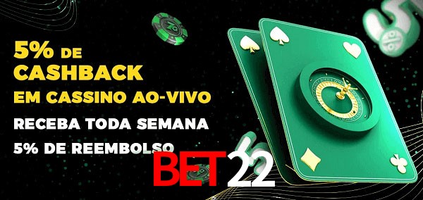 Promoções do cassino ao Vivo bet22